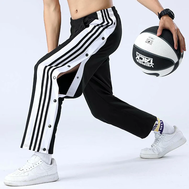 Title 4, Three-Sided Casual Button Pants with Loose Stra...