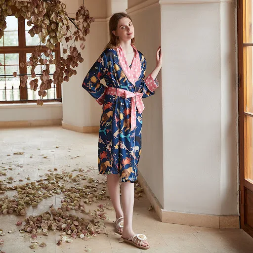 Title 4, Imitated Silk Pajamas Womens Spring And Autumn...