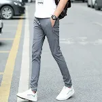 Men's Quick-drying Straight-leg Slim Casual Pants Comfortable and Breathable Lightweight Versatile Style Perfect for Eve — photo 5
