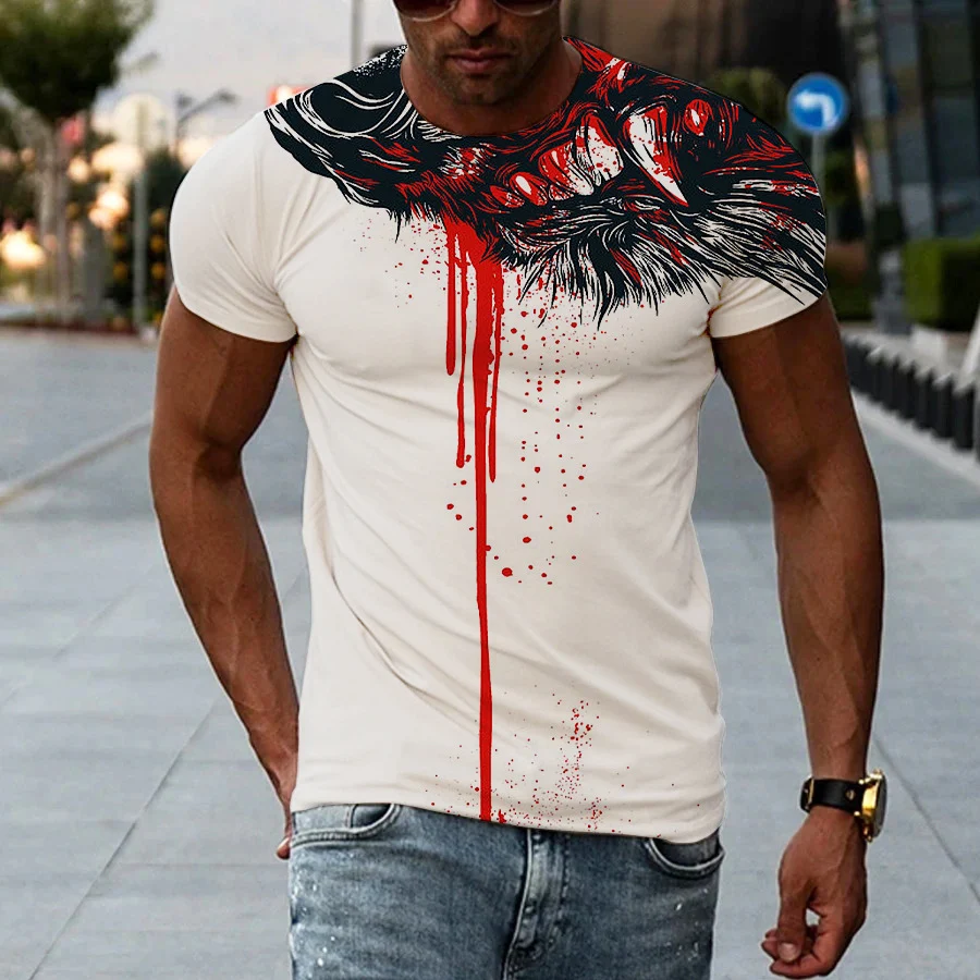New Men's Printed 3D T-shirt Short Sleeve. Stylish and comfortable, breathable fabric, perfect for casual wear and a tre — photo 11