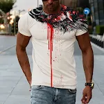 New Men's Printed 3D T-shirt Short Sleeve. Stylish and comfortable, breathable fabric, perfect for casual wear and a tre — photo 11