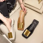 Women's Fashion Versatile Patent Leather Chunky High Heel Sandals offer style and comfort, a perfect choice for any occa — photo 2