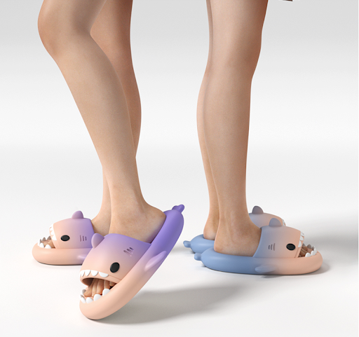 Title 2, Gradient Shark Slippers Mens Home Bathroom Non...