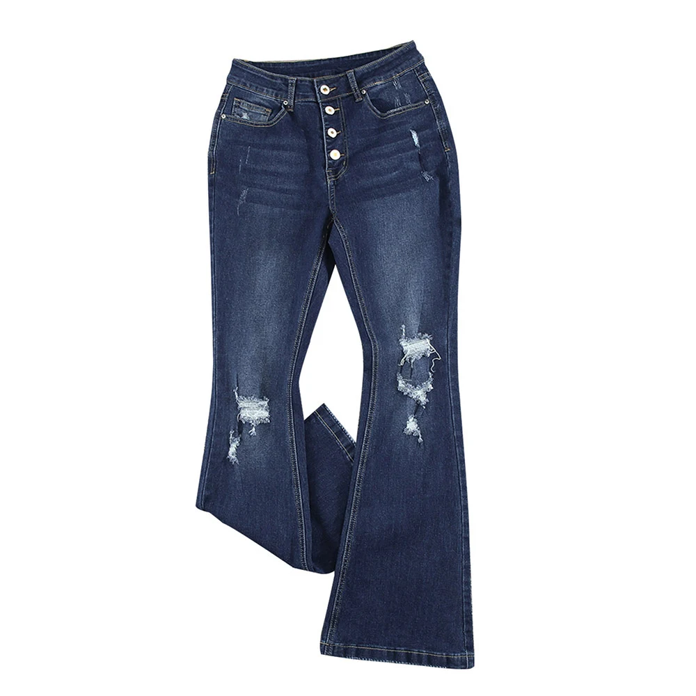 Women's Plus Size Ripped High-Waist "Mopping Pants" Trousers, comfortable and stylish, perfect for a casual yet fashiona — photo 5