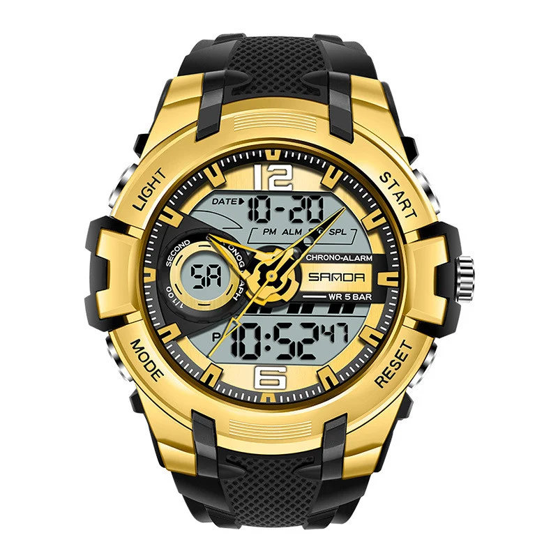Orologio Elettronico Uomo con Quadrante Grande Impermeabile Design di Tendenza Moda e Personalità per Ogni Occasione. — foto 2