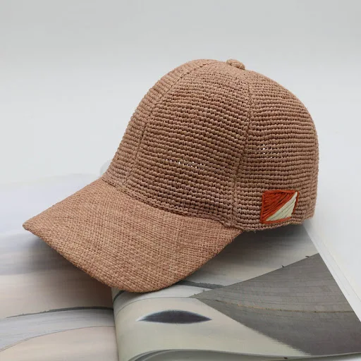 Title 6, Breathable Same Shade Baseball Straw Hat, Ladie...