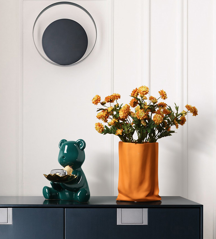 Title 3, Nordic Luxury Morandi Vase Ceramic Flower Arran...