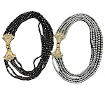 Colar com contas redondas exageradas e laço, tendência de personalidade, adiciona um toque charmoso e moderno a qualquer look feminino. — foto 8