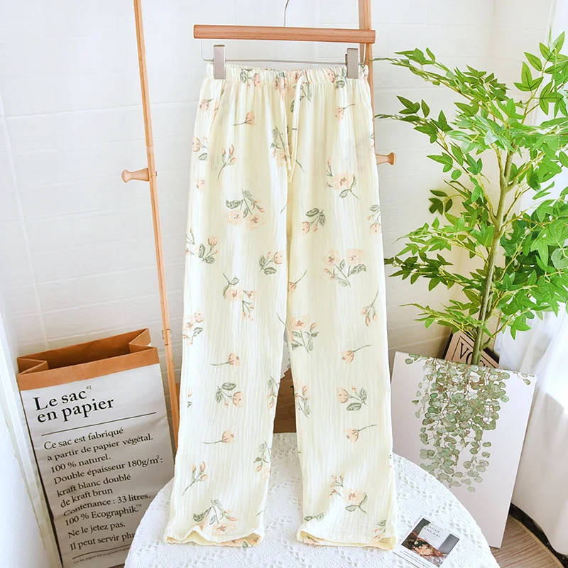 Straight Cotton Loose Home Pants Pajama Pants With Pockets, Comfortable for Home or Outside Wear, Relaxed Casual Style. — photo 14