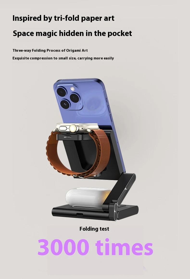 Title 5, Folding Mobile Phone Headset Watch Three in One...