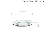 6inch simple blue circle line