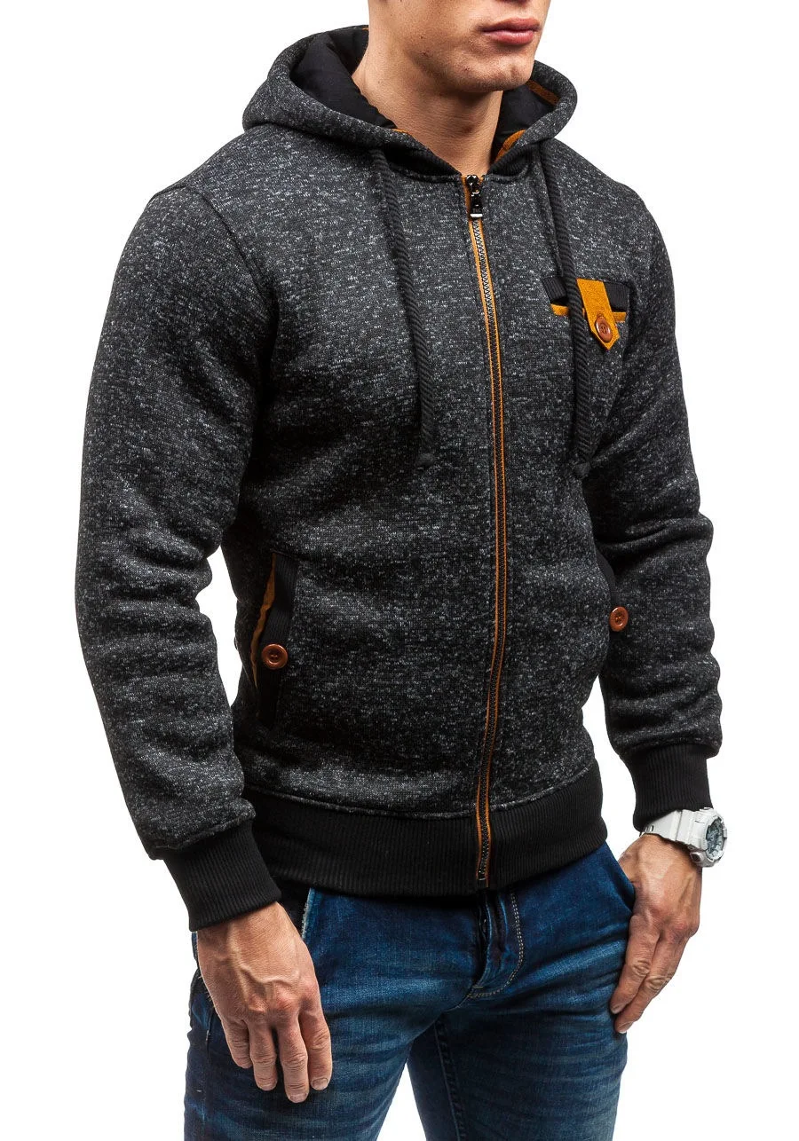 Title 2, Mens Fleece Cardigan Crew Neck Sweatshirt Jack...