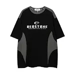 Camiseta Esportiva Manga Curta Patchwork com Contraste de Cores Conforto e Estilo para Treinos e Atividades ao Ar Livre — foto 3