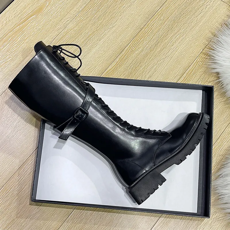 Thick bottom motorcycle strap leather Martin boots. Durable, stylish, and comfortable boots for motorcycle riding. — photo 6