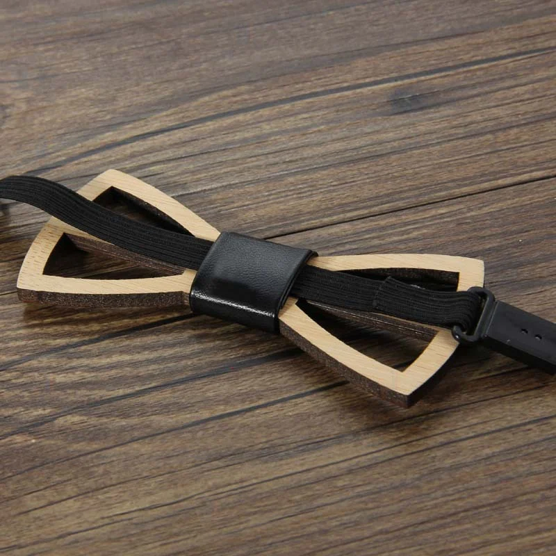 Bamboo bow tie for men, a stylish and sustainable accessory. Lightweight, natural and eco-friendly, perfect for a modern — photo 5