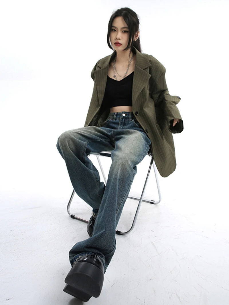 Title 3, Womens High-Waisted Straight-Leg Vintage Jeans...