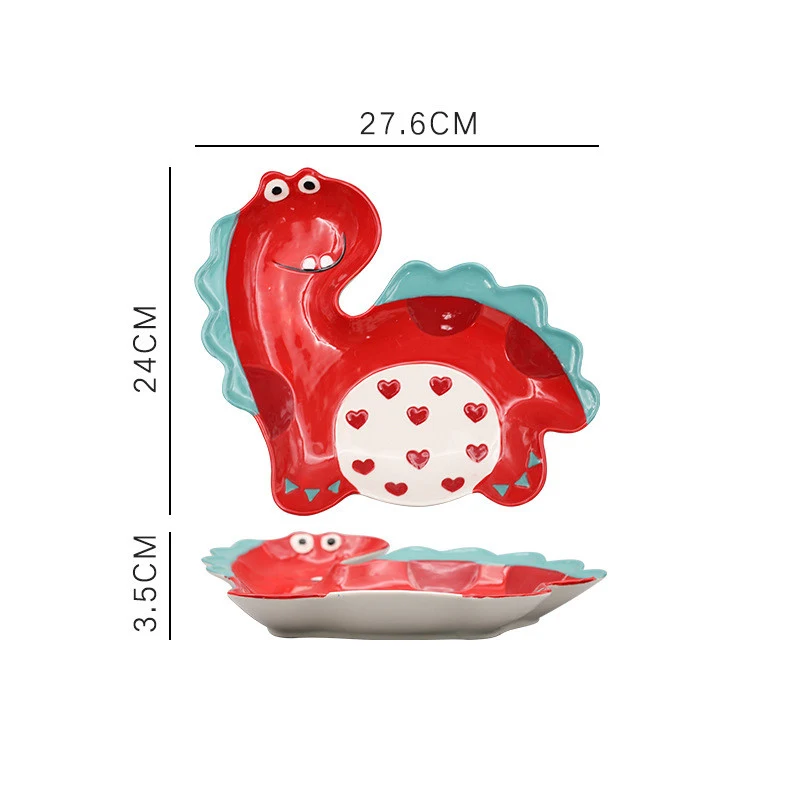 Creative Dinosaur Ceramic Japanese Cute Children's Tableware Set Fun and Safe Mealtime Dining Set Designed for Kids Ador — photo 1