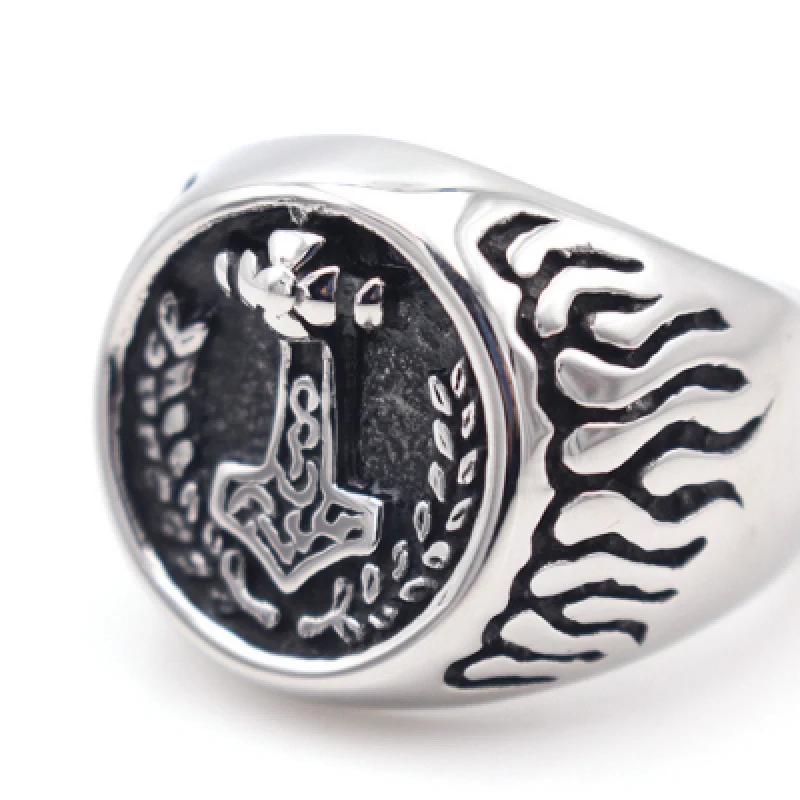 Anel Masculino Chama Trigo Bode – Design exclusivo com detalhes de fogo, trigo e bode. Perfeito para homens que buscam estilo e originalidade. — foto 5