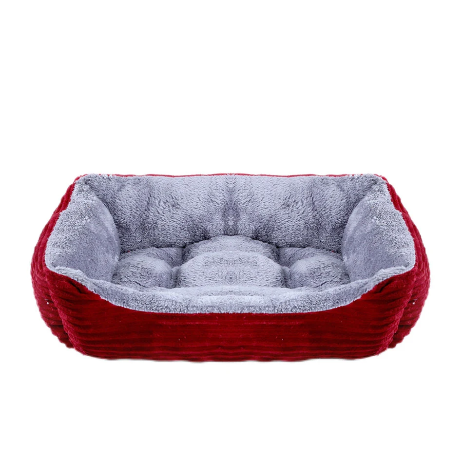 Title 7, Square Dog Beds Puppy Soft Plush Sofa Bed Pet A...