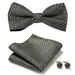 Stylish Three Piece Bow Tie Set for Men. Perfect for special occasions, adding elegance and sophistication to your attir — photo 7