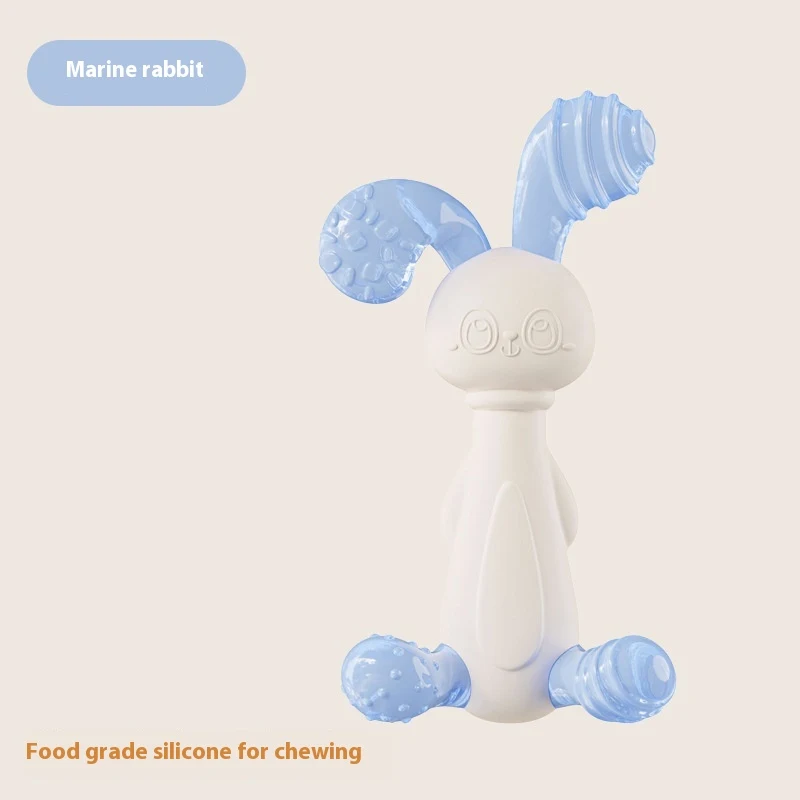 Mordedor de Silicone Coelho para Bebê Bastão Molar Infantil Previne Sucção de Dedo Alivia a Coceira da Gengiva — foto 11