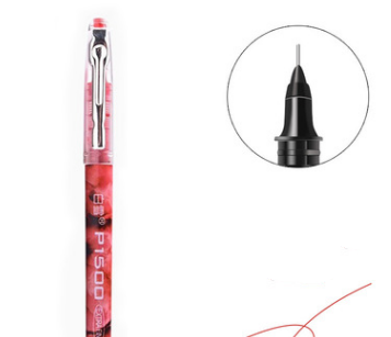 Caneta esferográfica gel Baixue P1500 de secagem rápida, ponta agulha 0.5mm, tinta colorida para assinaturas e escrita precisa. — foto 6