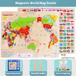 Quebra-Cabeça Magnético de Mapa de Madeira Brinquedo Educativo Infantil Aprenda Geografia de Forma Divertida Desenvolva Habilidades — foto 24