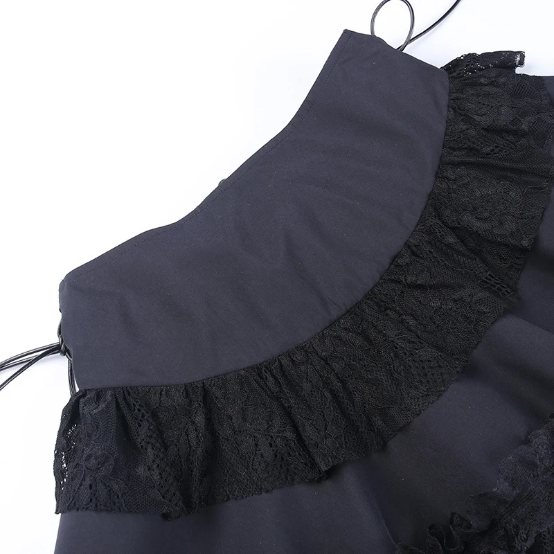 Dames Casual Rits en Kant Stiksel Rok. Een stijlvolle rok met rits en kanten details, ideaal voor een casual en modieuze look. — foto 21