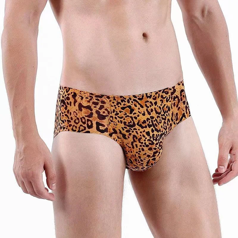 Title 2, Slip da uomo Triangle Leopard Print, a vita bas...