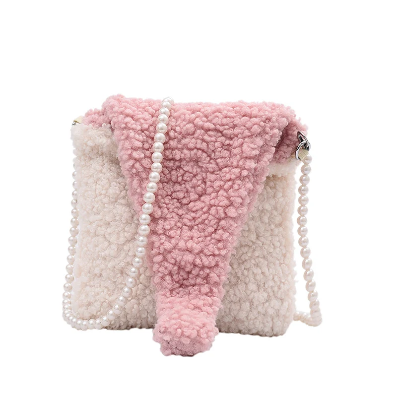 Bolsa Quadrada Pequena de Caxemira de Cordeiro com Combinação de Cores Estilo e Sofisticação para Complementar Seu Look — foto 3