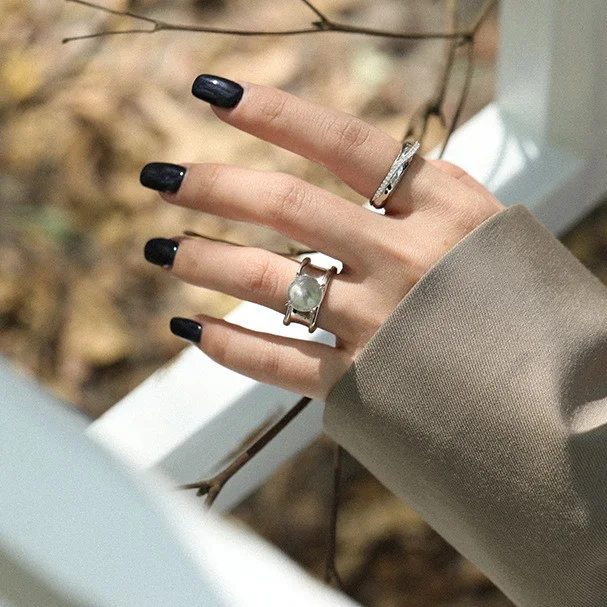 Anel de prata esterlina S925 com zircônia de diamante — Ideal para noivado, casamento ou presente. Brilho e sofisticação para ela. — foto 1