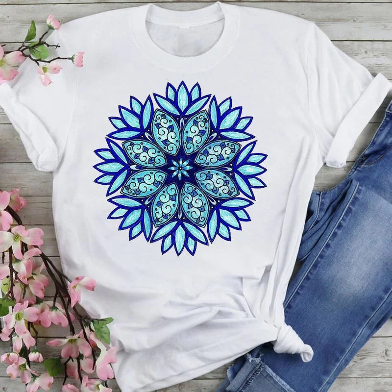 Title 23, T-shirt Donna Maniche Corte Stampa Floreale Dat...