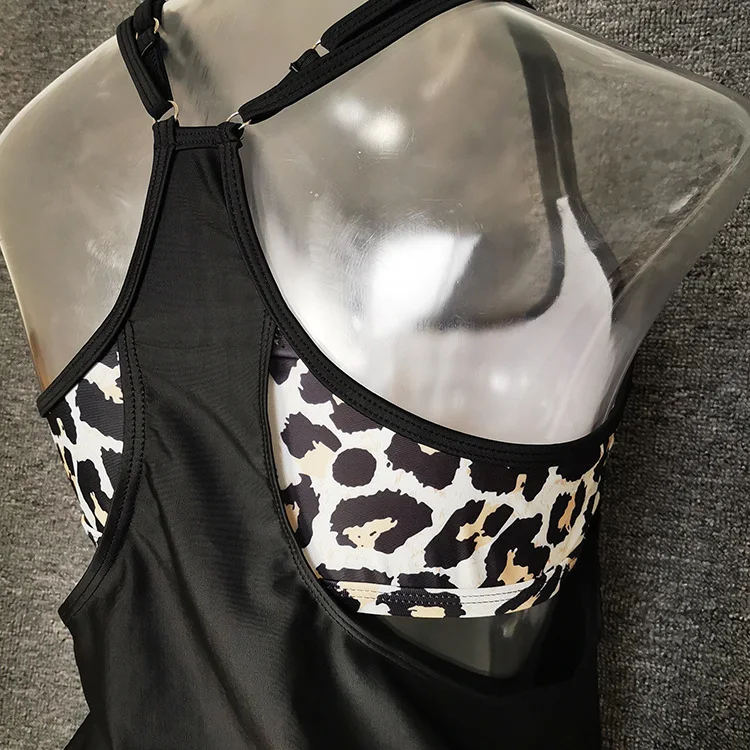 Conservative Split Swimsuit with Suspenders, Cover Belly, Solid Color. Provides comfort and coverage for swimming and be — photo 11