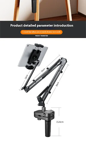 Title 3, Mesa de cabeceira cantilever de metal com supor...
