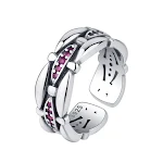 Anel feminino de prata esterlina fina, design de minoria de luxo leve, elegante e sofisticado, ideal para adicionar um toque especial ao seu visual. — foto 2