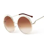 Gold frame double tea