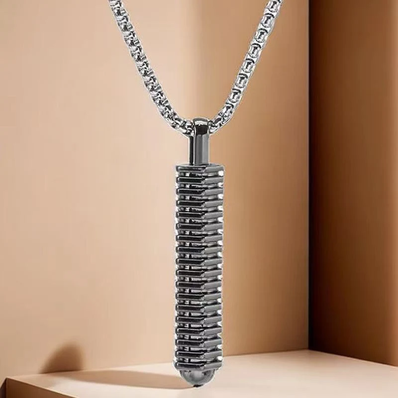 Colar de Aço Inoxidável Masculino Hip Hop Niche. Estilo Urbano e Resistente. Joia Masculina Moderna. Design Exclusivo e Duradouro. — foto 1