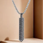 Colar de Aço Inoxidável Masculino Hip Hop Niche. Estilo Urbano e Resistente. Joia Masculina Moderna. Design Exclusivo e Duradouro. — foto 1