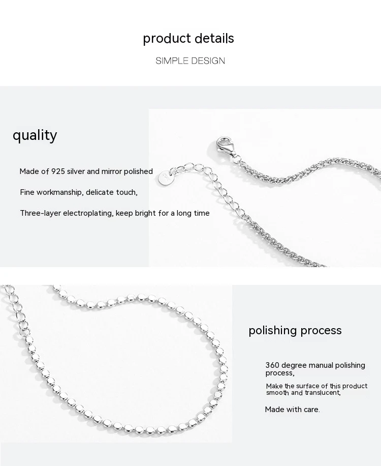 Title 5, Pulseira feminina de prata esterlina S925 com p...