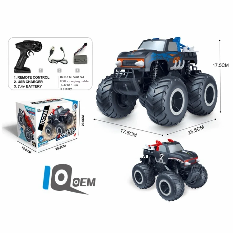 Carro de controle remoto tubarão anfíbio 2.4G para escalar. Diversão off-road em qualquer terreno com este veículo radical! — foto 14