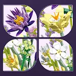 Assembled DIY Simulation Building Blocks Bouquet for Home Decoration. Enjoy the process and create a unique and customiz — photo 10