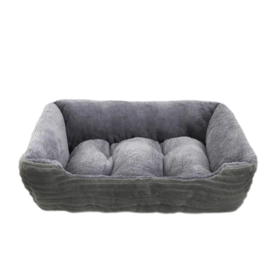 Title 3, Square Dog Beds Puppy Soft Plush Sofa Bed Pet A...