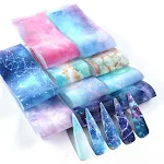 Night Sky Milky Way Nail Art Paper for stunning starry nail designs. Easy to apply, unique star effect, perfect for magi — photo 1