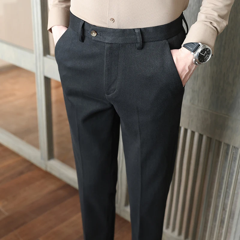 Men's Woolen Pants Casual Suit Pants Brushed Casual Fashion, offering comfort and style for everyday wear and special oc — photo 6