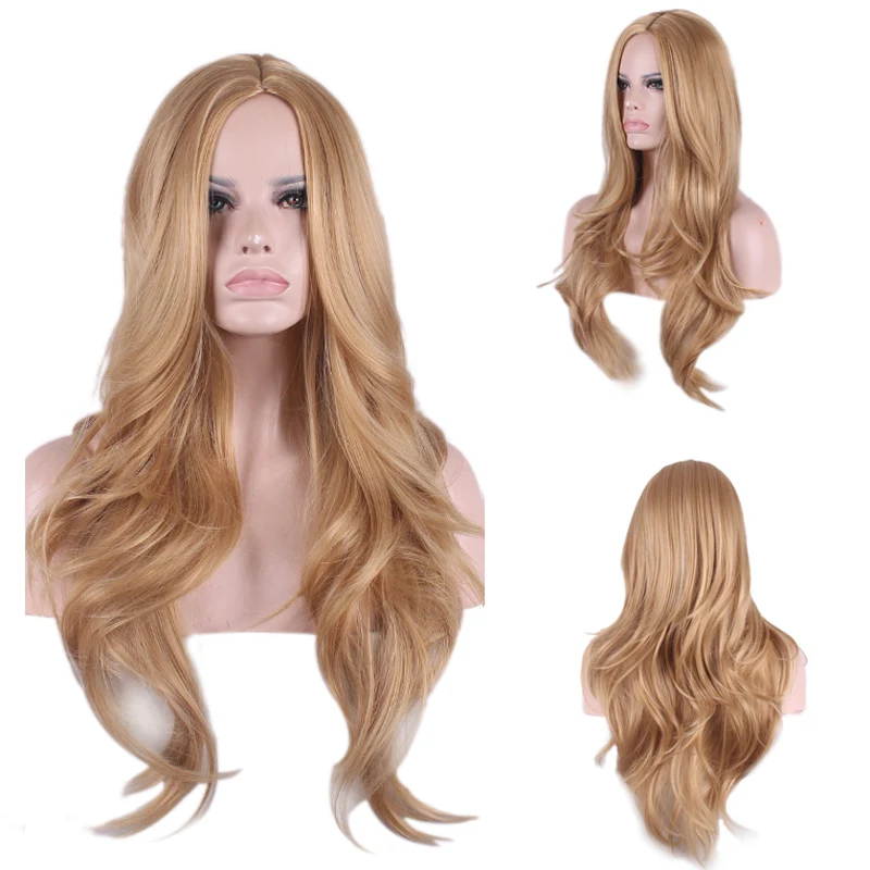 Title 5, Peruca feminina fashion, cabelo longo cacheado,...