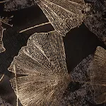 Federa per cuscino jacquard con foglie di ginkgo nero scuro, per un sonno elegante e riposante. Trasforma la tua camera da letto con questa federa morbida. — foto 2