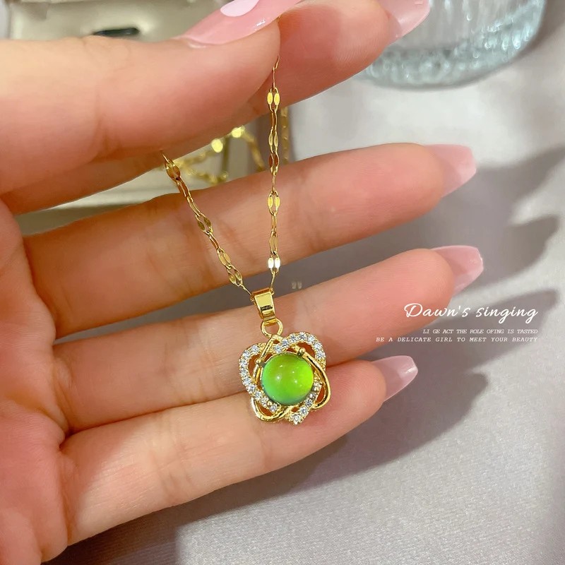 Colar Céu Estrelado Pedra Sensível à Temperatura Super Fada Criativo Combinação Perfeita Uma joia mágica que se adapta a qualquer look, revelando cores surpreendentes. — foto 6