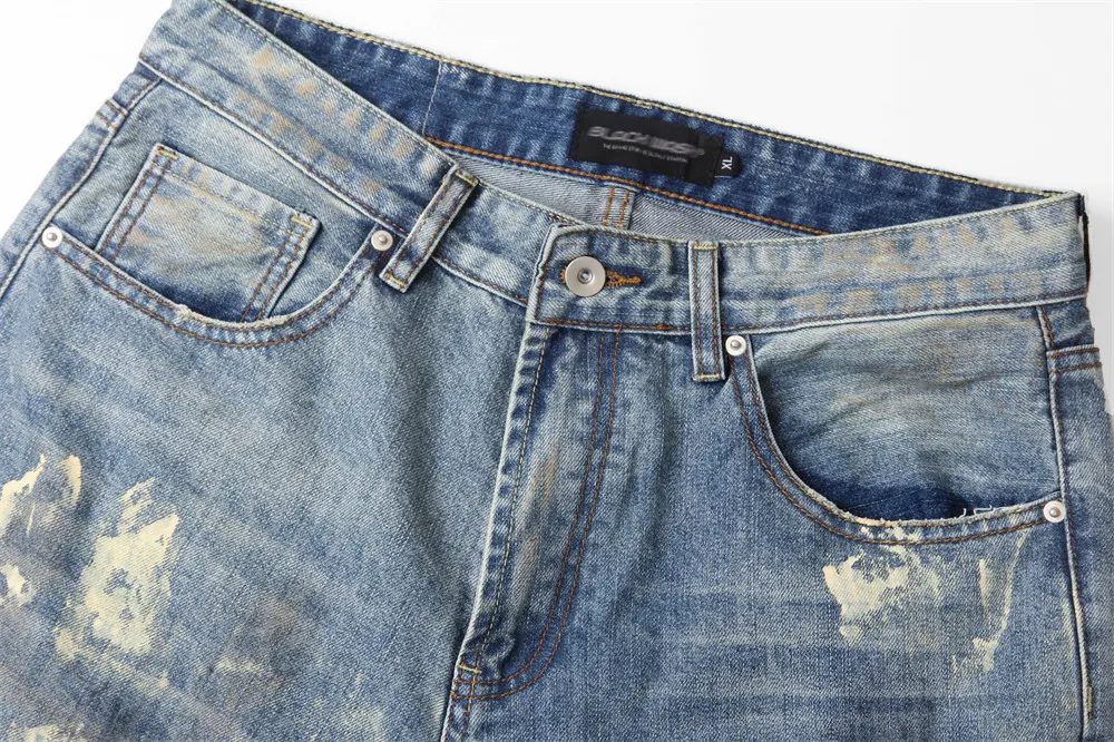 Men's American-Style Dirty Dyed Jeans Experience comfort and a unique, worn-in look. These jeans offer effortless style — photo 2