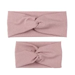 Conjunto Mãe-Filha Cor Lisa Faixa de Cabelo Cruzada Pai-Filho, Combinação Charmosa para Looks Iguais, Conforto e Estilo para Família, Ideal para Fotos e Ocasiões Especiais. — foto 1