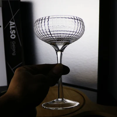 Title 2, Bar Grid Chicken Tail Martini Glass